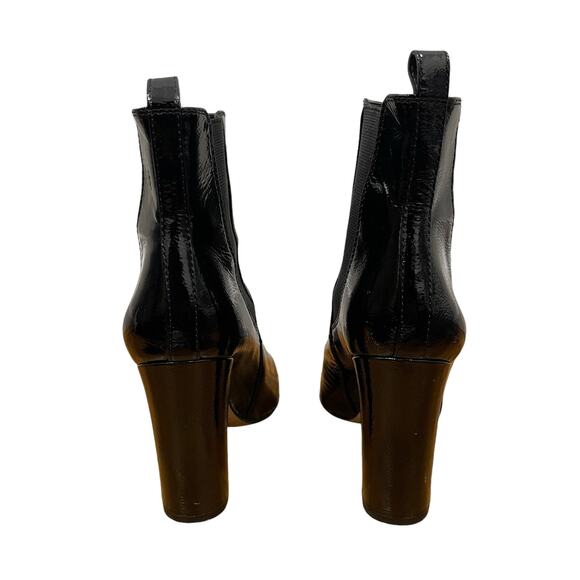 Vince Camuto Britzy Black Patent Leather Pointed Toe Bootie Size 8.5 - Picture 5 of 8
